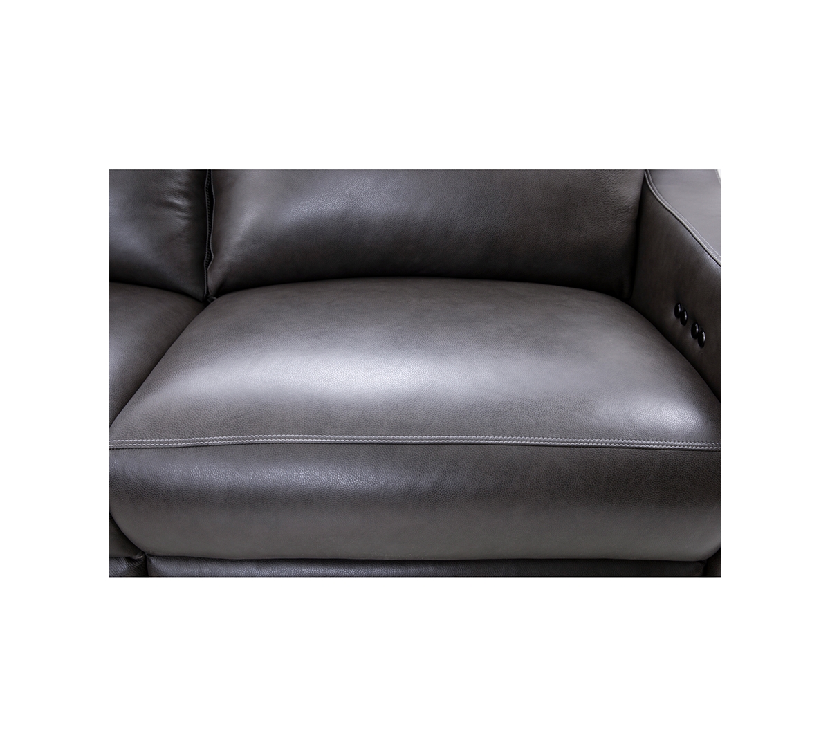 Gabrine 3-Pc. Leather Sectional with 1 Power Headrest and Chaise, Created for Macy's