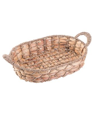 Seagrass Fruit Bread Basket Tray with Handles