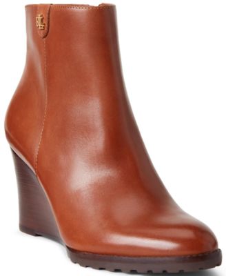Lauren Ralph Lauren Wedge Booties - Macy's