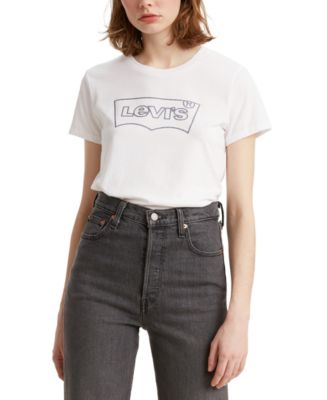 Levi's The Perfect Logo Cotton T-Shirt & Reviews - Tops - Juniors - Macy's