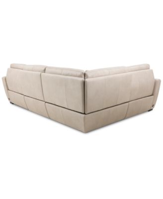 Gabrine 4-Pc. Leather Sectional with 2 Power Headrests, Created for Macy's