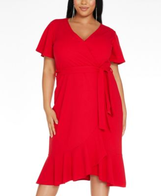 quiz plus size wrap dress