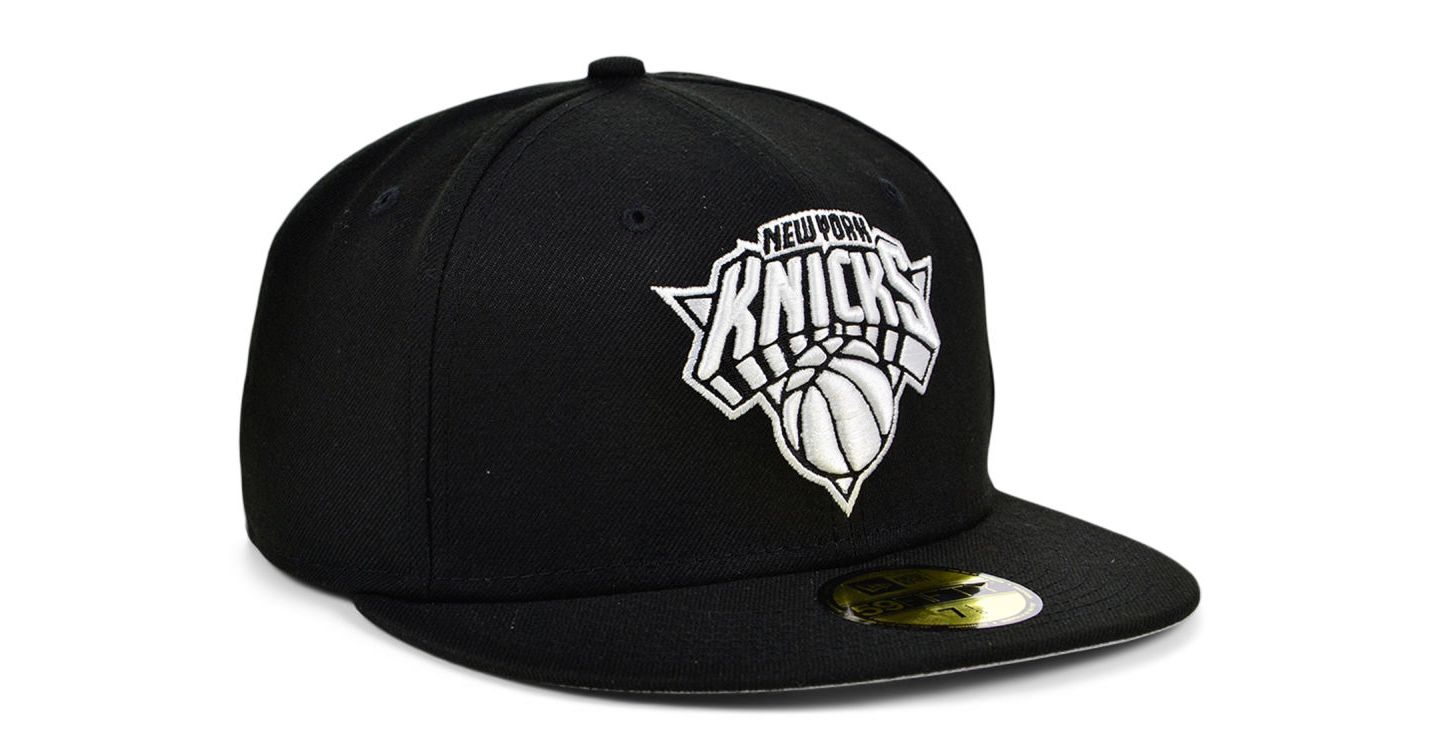 Мужская кепка New Era New York Knicks Black White 59FIFTY — фото 2