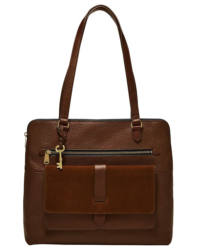 Fossil Women's Kinley Leather Satchel Macy's
