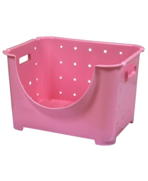 Basicwise Vintiquewise Stackable Plastic Storage Container