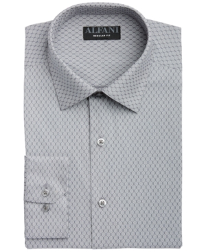 Alfani Men's Classic-Fit AlfaTech Honeycomb Shirt, Created for Macy's