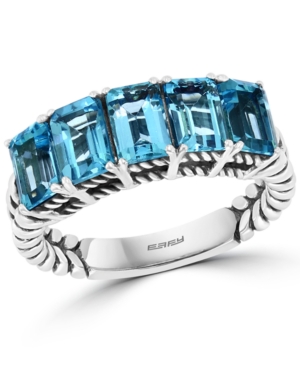 image of Effy Blue Topaz Statement Ring (2-7/8 ct. t.w.) in Sterling Silver