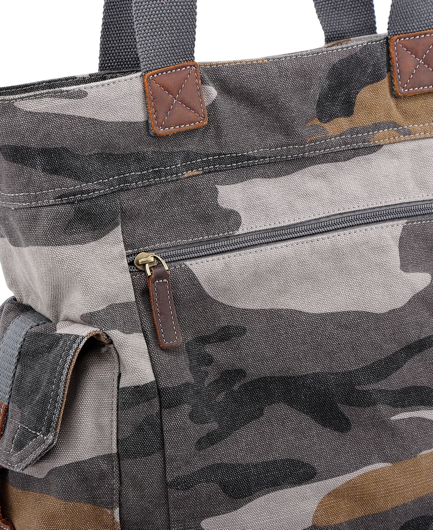 Женская сумка TSD BRAND Camo Canvas, цвет: Серый — фото 10