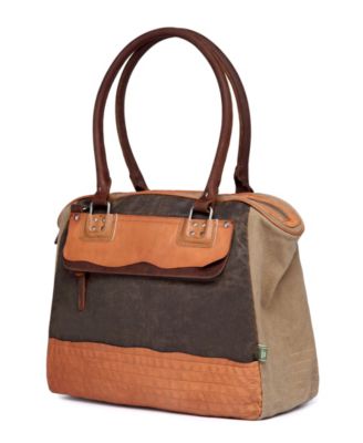 Tapa Canvas Satchel Bag