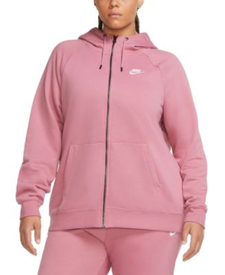 nike essential full zip plus size hoodie