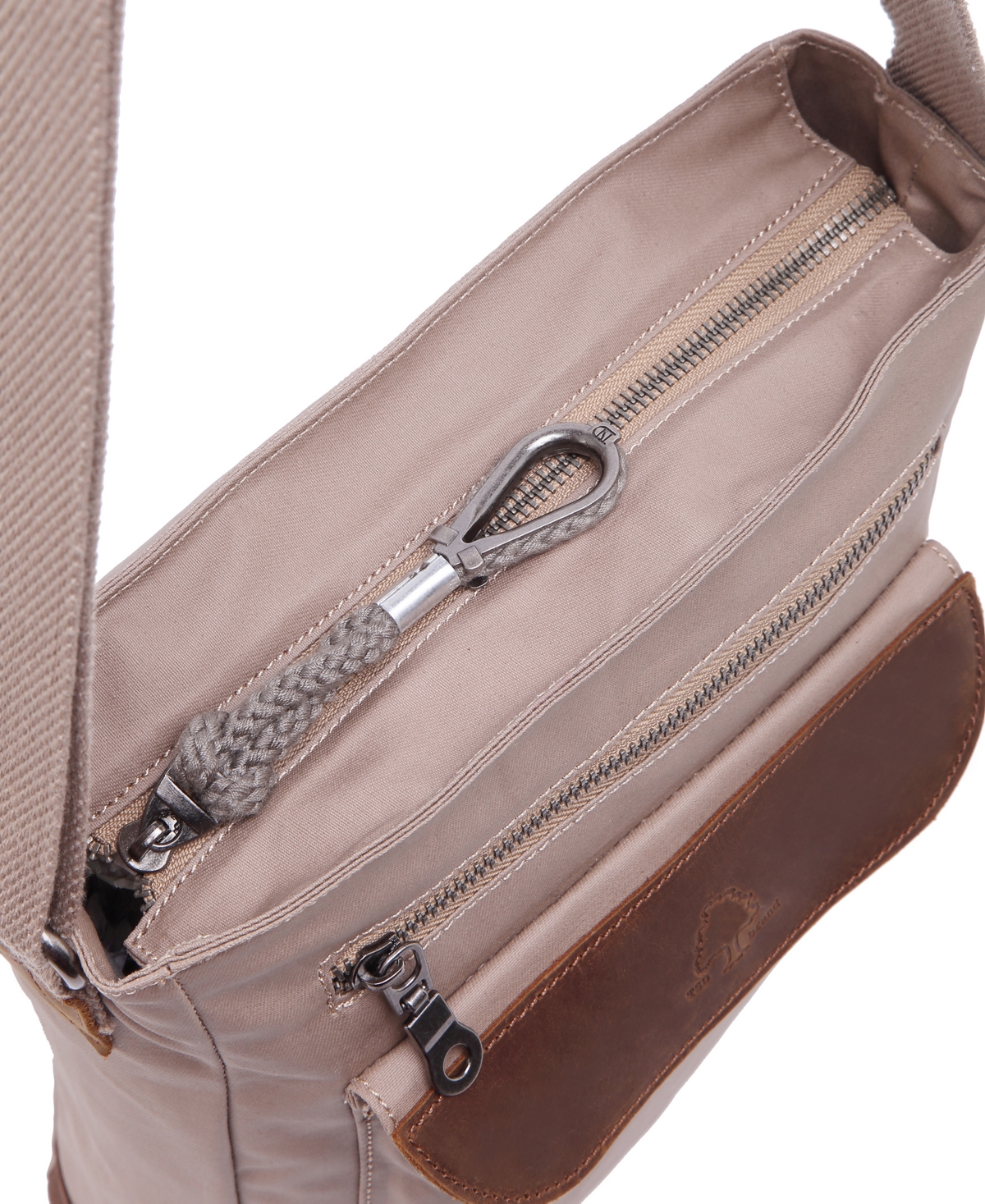 Tsd Brand Urban Light Canvas Crossbody Handbag In Beige