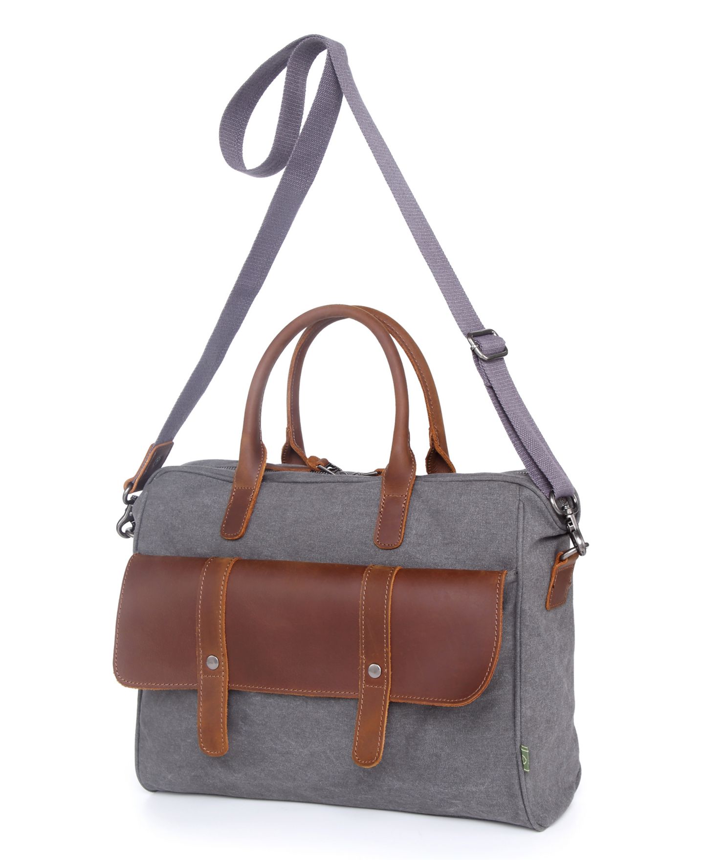 Женские портфели TSD BRAND Canvas Valley Hill Computer Brief Bag, цвет: Серый — фото 7