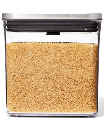 OXO 1.1 qt. Short Small Square Steel Pop Container