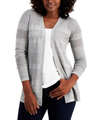 petite gray cardigan