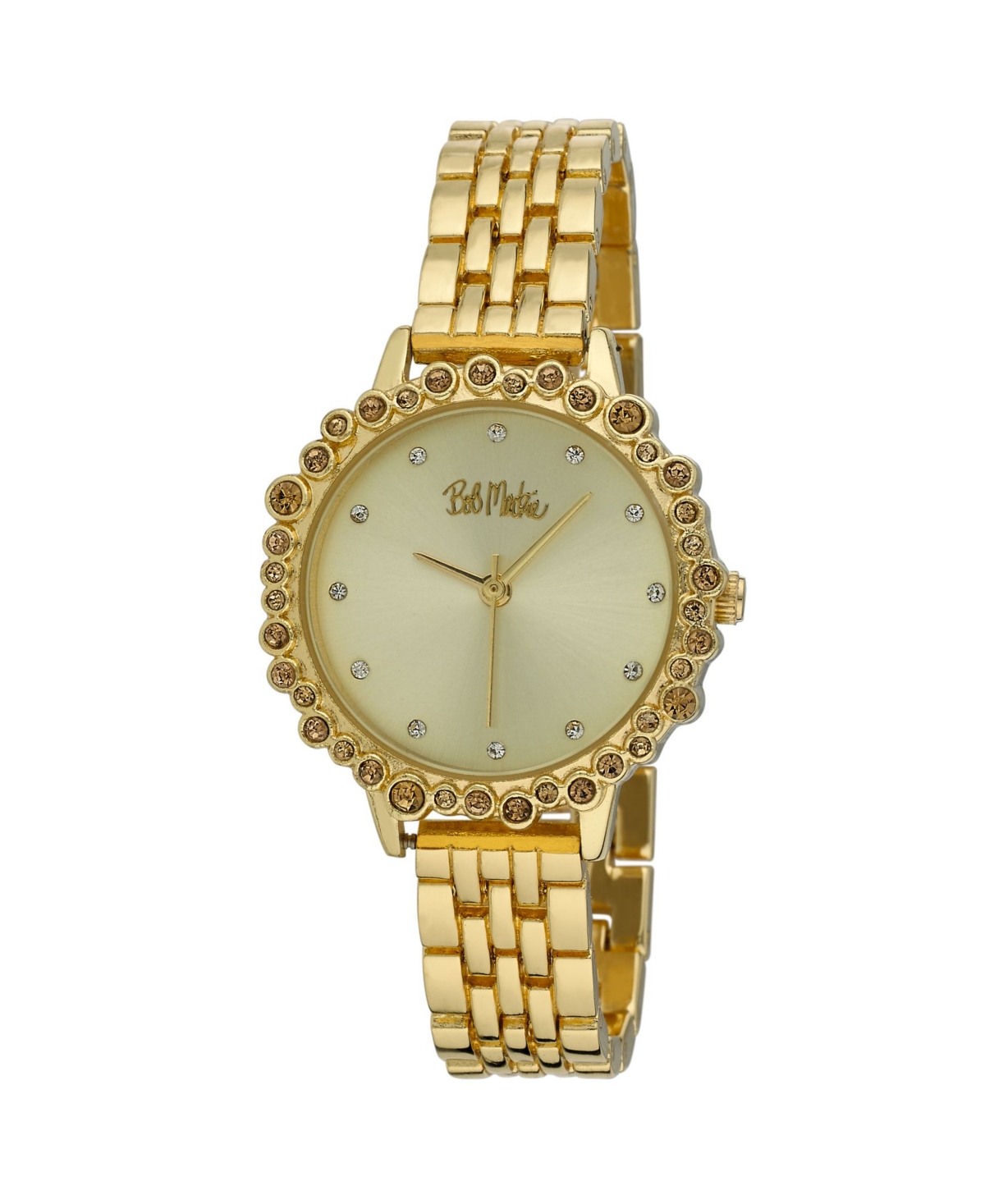 Women's Gold-Tone Alloy Bracelet Crystal Bezel Watch, 31mm - Gold-Tone