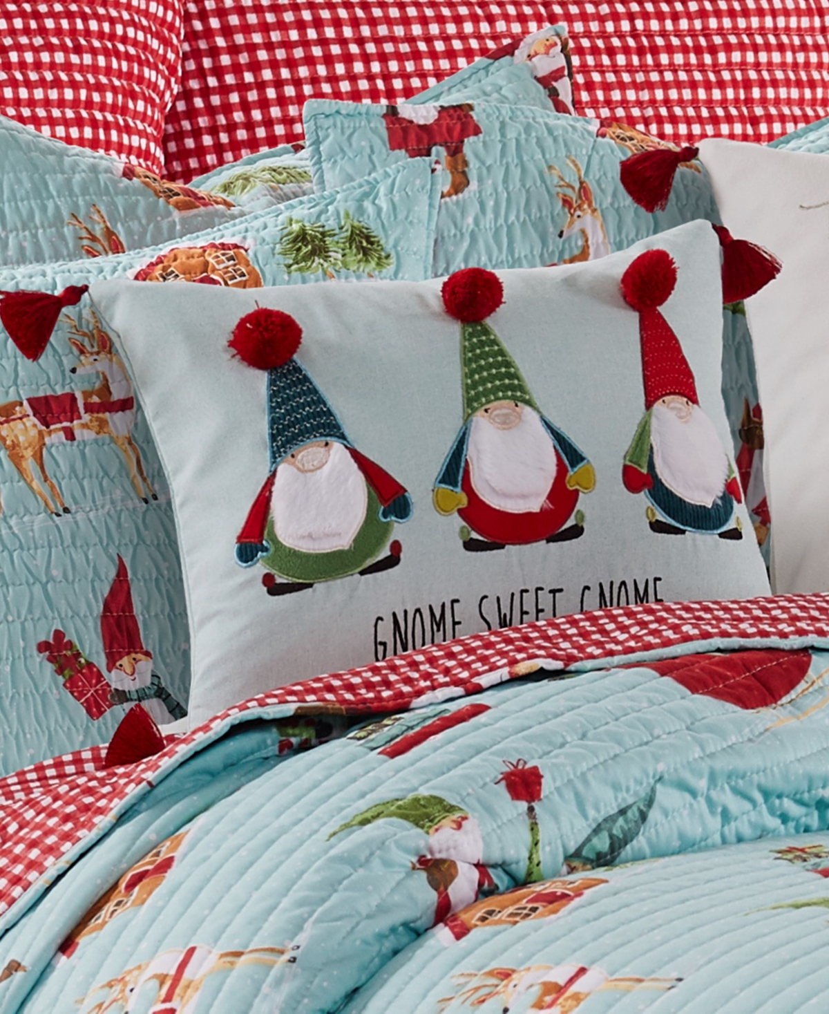 Levtex Gnome for the Holidays Pillow,