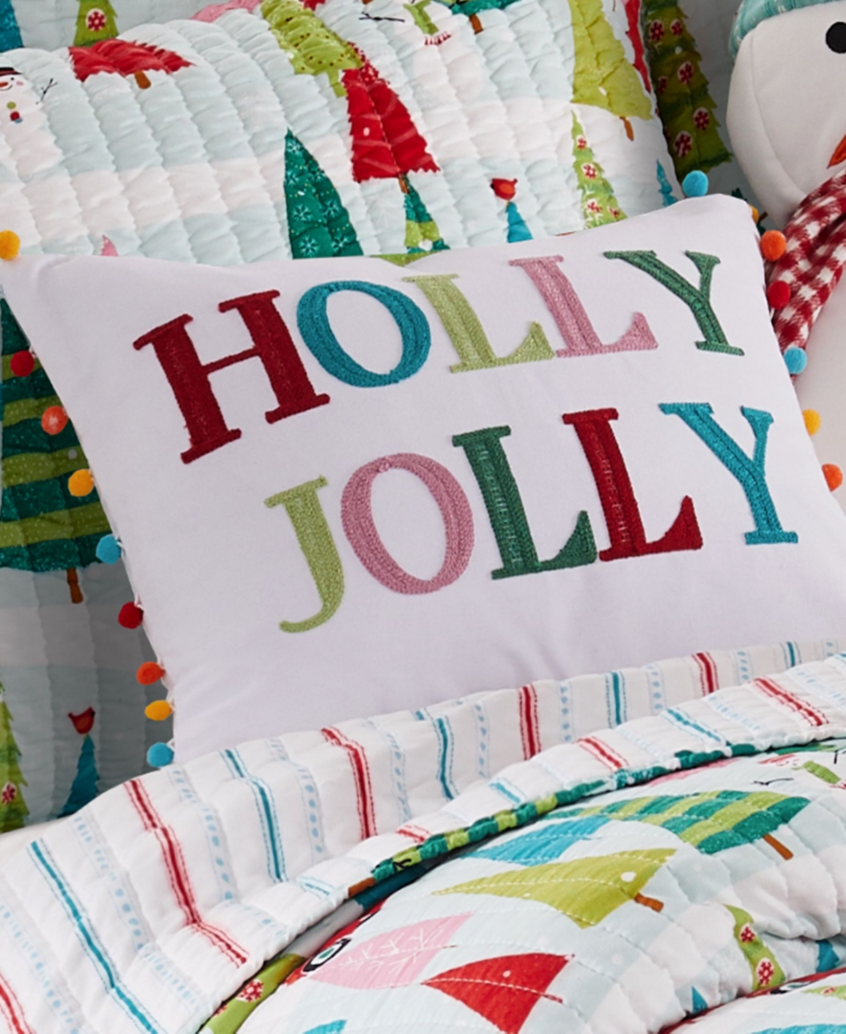 Levtex Holly Jolly Decorative Pillow, 14" X 18" In Multi