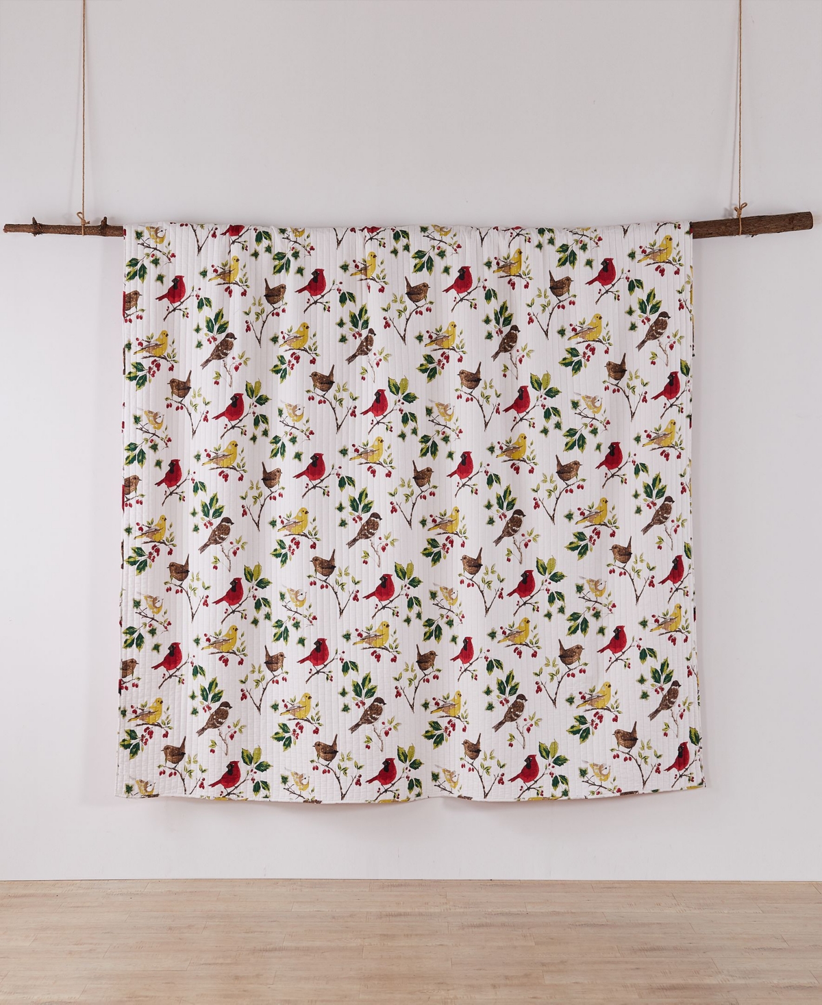 Levtex Joybirds Watercolor Etched Reversible Quilt, King