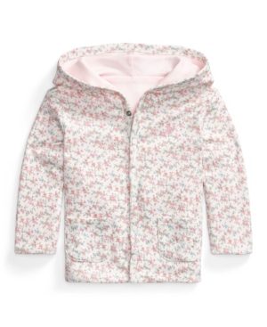 image of Ralph Lauren Baby Girls Floral Reversible Jacket