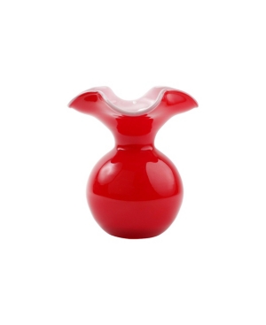 Shop Vietri Hibiscus Glass Red Small Fluted Vase
