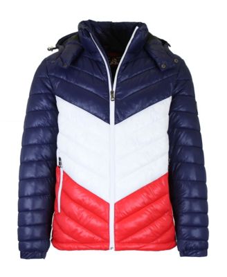 Men's Heavyweight Quilted Hooded Puffer Bubble Jacket