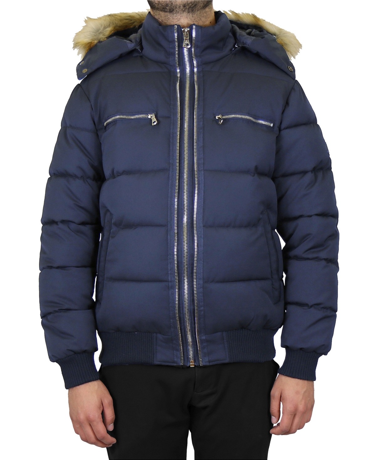 Galaxy By Harvic Men's Heavyweight Jacket With Detachable Faux Fur Hood