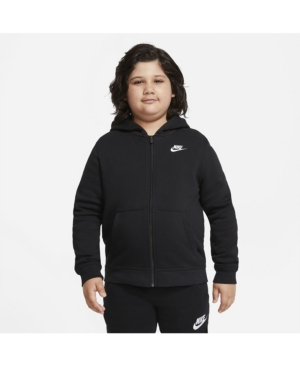 image of Nike Big Boys Sportswear Club Fleece Full-Zip Hoodie (Extended Size)