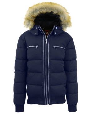 Galaxy By Harvic Men's Heavyweight Jacket With Detachable Faux Fur Hood