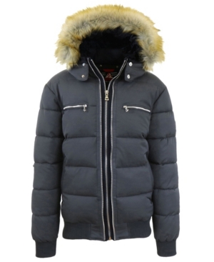 Galaxy By Harvic Men's Heavyweight Jacket With Detachable Faux Fur Hood