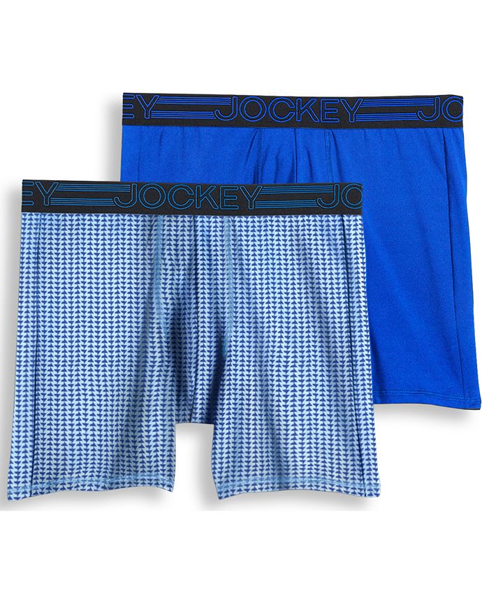 Jockey Men's 2Pack Active Microfiber Midway Boxer Briefs Macy's