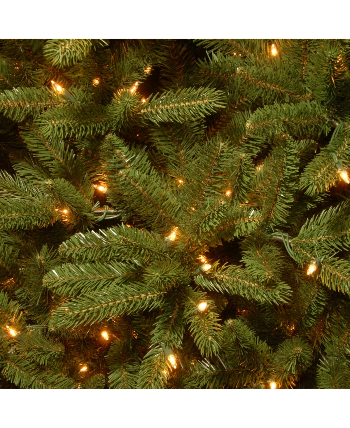 National Tree Feel Real Grande Fir Pencil Slim Hinged Tree with 350 Clear Lights