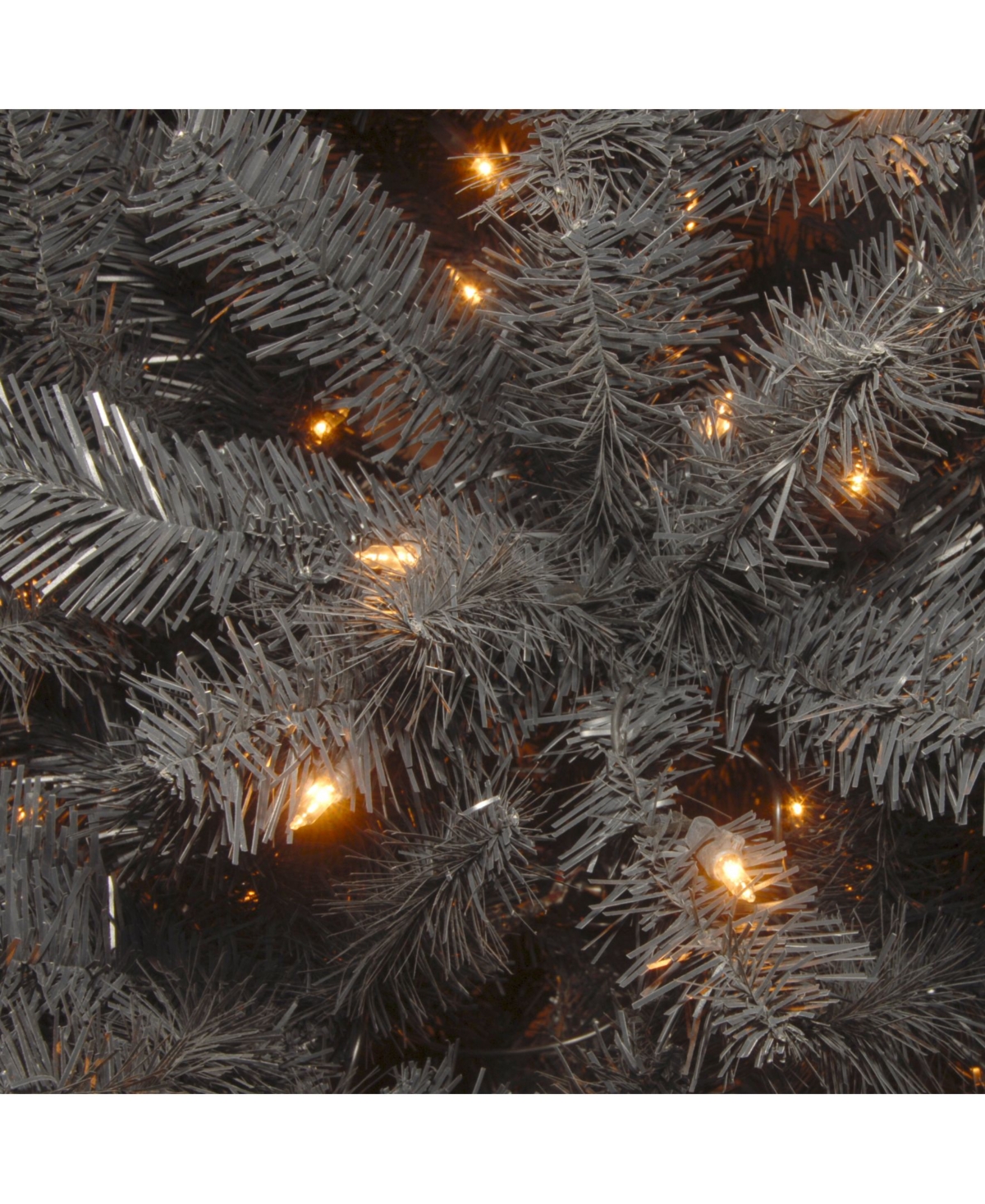 National Tree North ValleySpruce Hinged Tree with 500 Clear Lights - Black