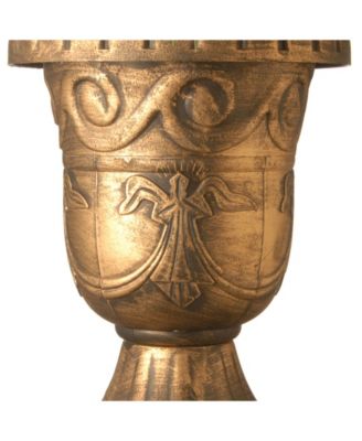 4' Montclair Spruce Entrance Tree in 10" Black/Gold Plastic Pot with 50 Clear Lights