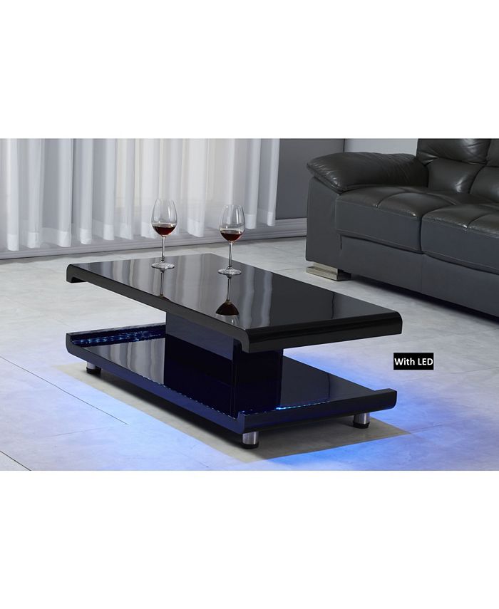 Artiva USA La Casa Modern Euro Coffee Table with Remote LED Light Macy's