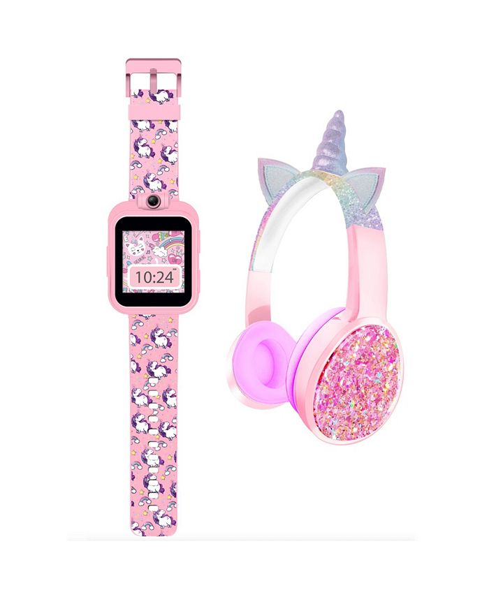 iTouch Kid's Playzoom Pink Unicorn Tpu Strap Smart Watch with Headphones Set 41mm & Reviews - Macy's