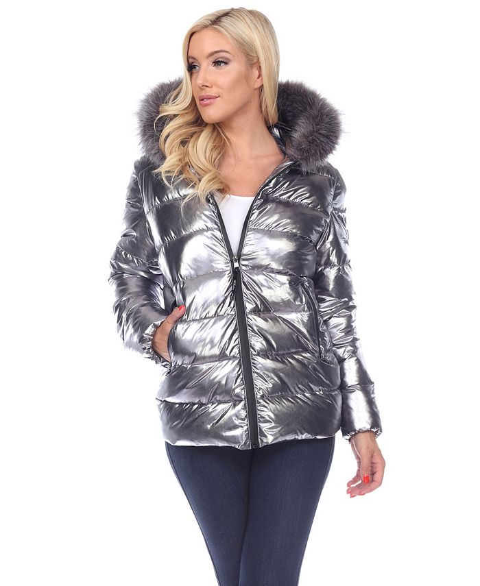 poultry Brother Bibliography White Mark Women's Metallic Puffer Coat with Hoodie & Reviews - Coats &  Jackets - Women - Macy's