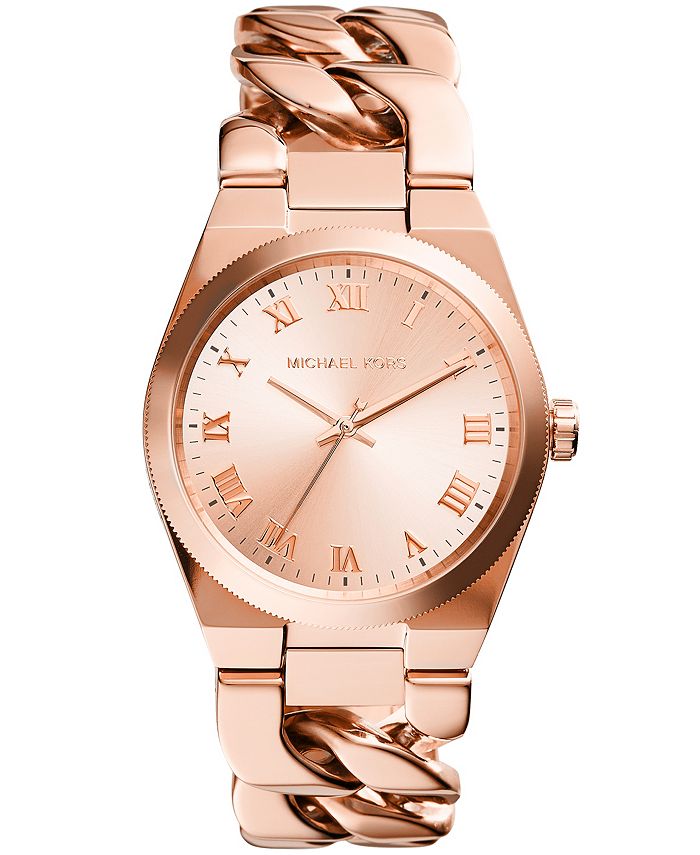 Michael kors channing rose cheap gold watch
