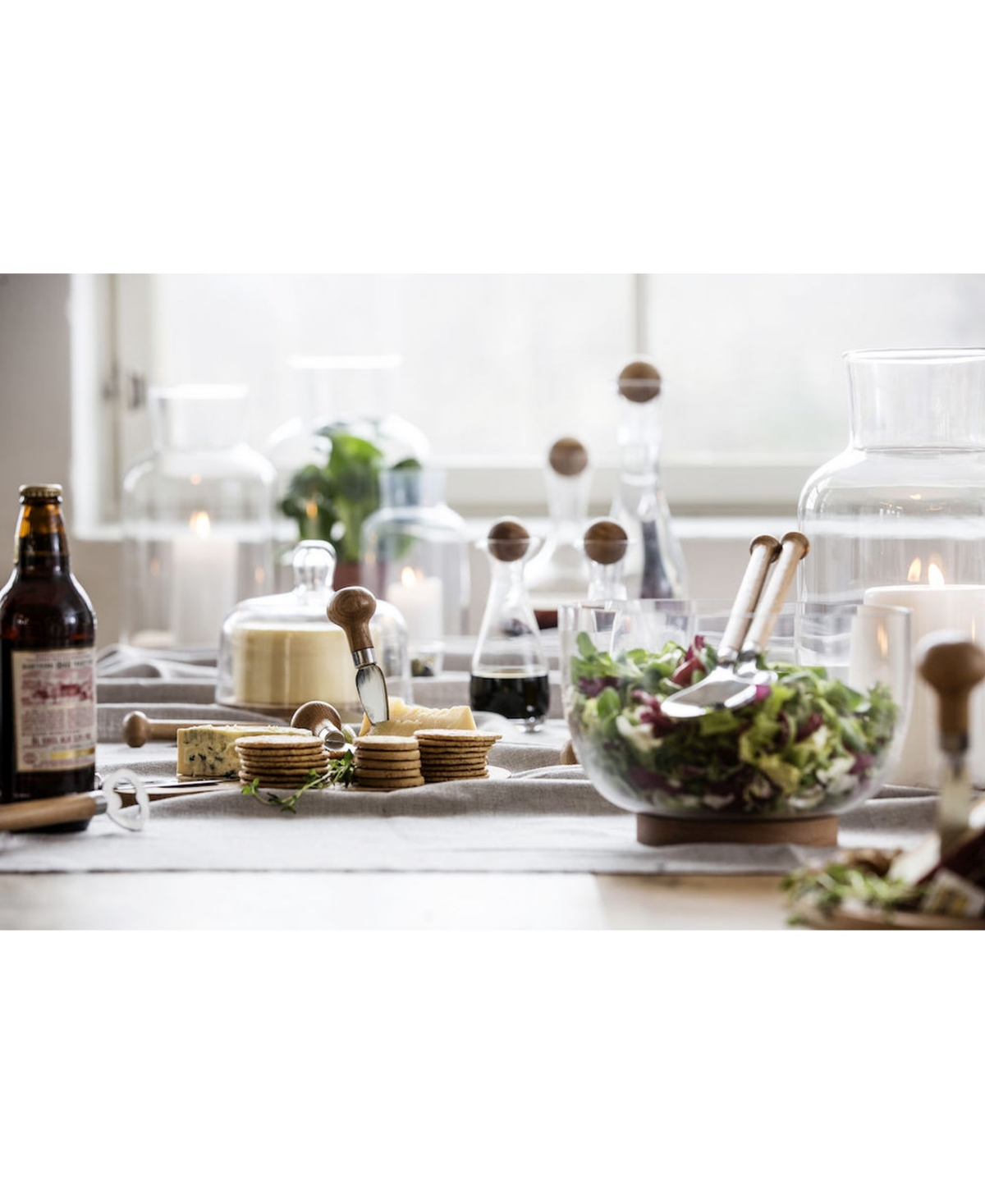 Sagaform Nature Salad Bowl with Oak Trivet