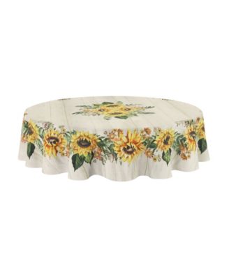 Sunflower Day 70 Round Tablecloth