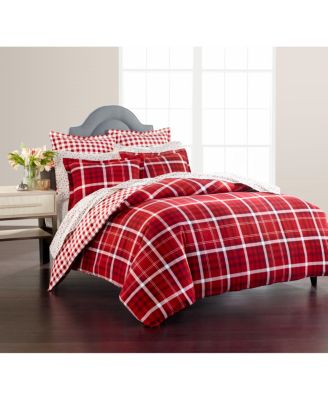 Martha Stewart Collection Wyoming Plaid Flannel Bedding Collection, Created for Macys