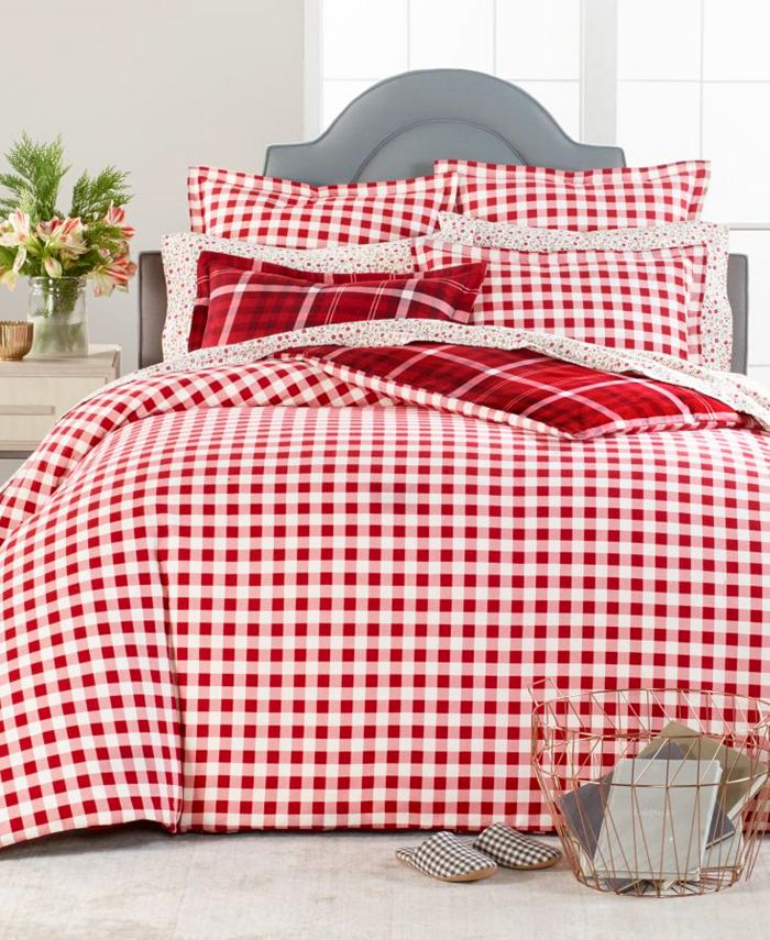 Martha Stewart Collection Wyoming Plaid Flannel Twin Duvet Cover