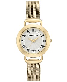 Women's Gold-Tone Stainless Steel Mesh Bracelet Watch 30mm