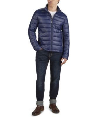 GUESS Men's Channel Quilt Hooded Puffer Jacket - Macy's