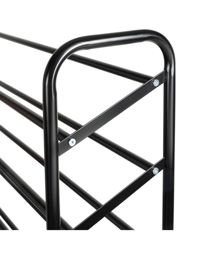 Honey Can Do Rolling Shoe Rack and Shoe Rack Cover Up to 50 Pairs of