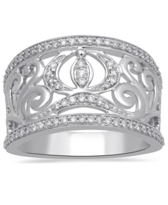 Enchanted Disney Fine Jewelry Diamond Cinderella Carriage Ring (1/3 ct ...
