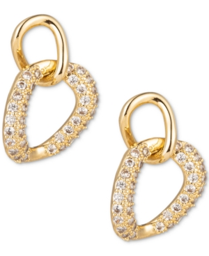 image of Charter Club Gold-Tone Crystal Double Circle Drop Earrings, Created for Macy-s
