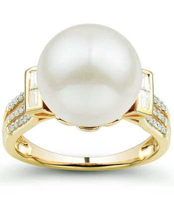 Honora - Cultured Ming Pearl (12mm) & Diamond (1/5 ct. tw.) Ring in 14k Gold