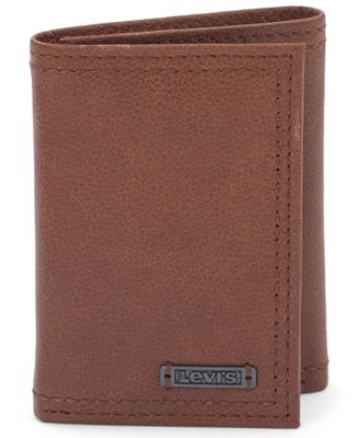 Levi's - Men's Leather Brown RFID Trifold Wallet