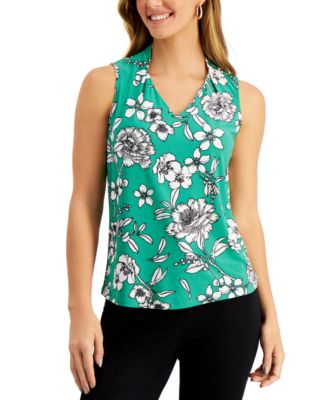Kasper - Printed Sleeveless Top