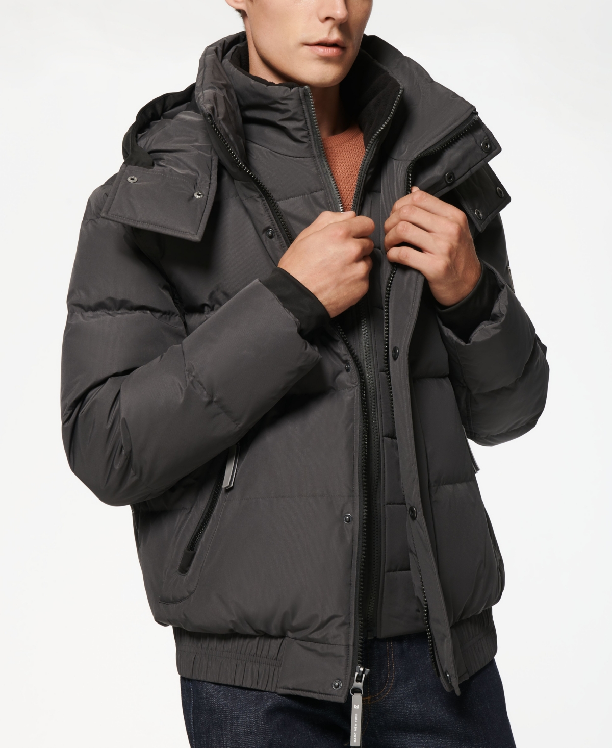 Marc New York Men s Phoenix Down Bomber Jacket with Bib Black Smart Closet